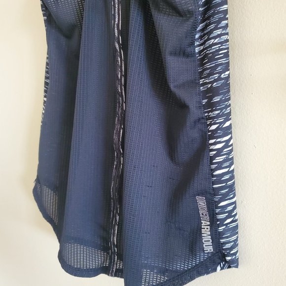 Under Armor womens workout tank top size s black white scoop neck mesh back - Picture 14 of 15